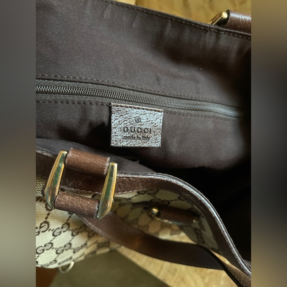 GUCCI Jackie GG Monogram Canvas D-ring Hobo Medium Handbag or Tote - Picture 3 of 10